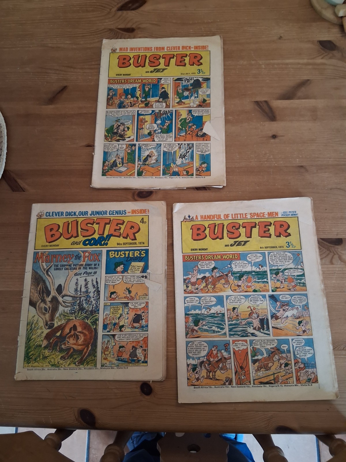 Joblot of Vintage Buster Comics Published 1973 & 1 974 by IPC Magazines