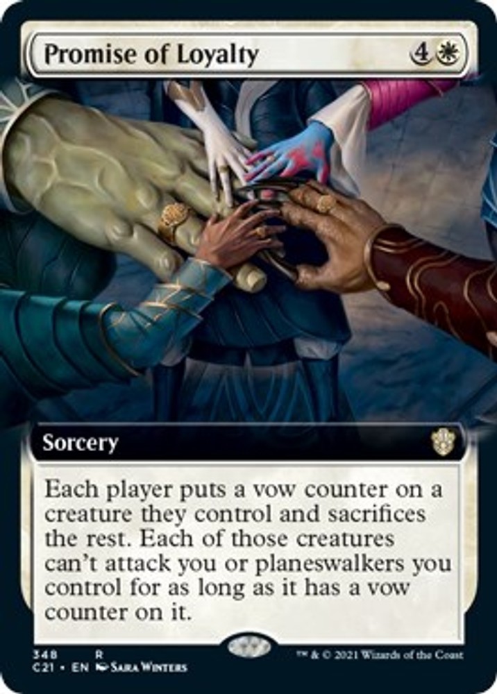 Promessa di Lealtà (Arte Estesa) - Commandante MTG 2021 quasi nuovo