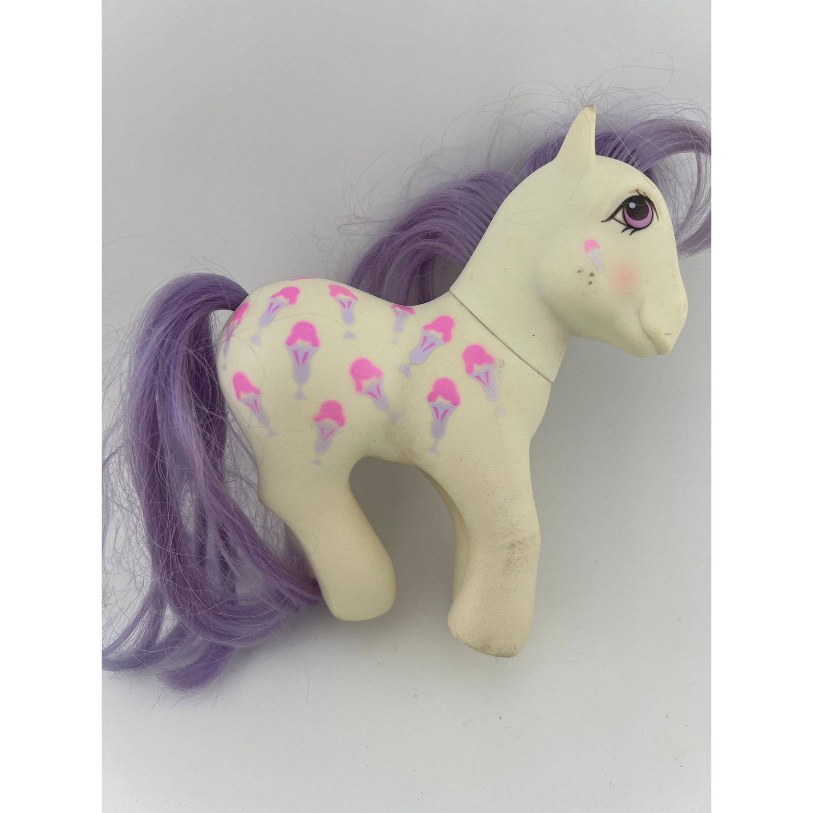 Hasbro My Little Pony Scooper Vintage Cream Lavender Hair Ice Cream Symbols