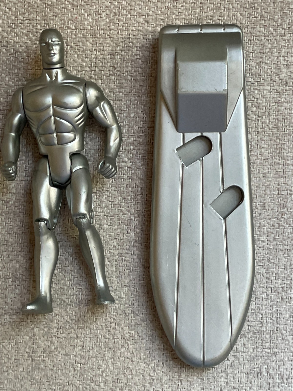 VINTAGE 1990 TOYBIZ MARVEL SUPER HEROES SILVER SURFER COMPLETE ACTION FIGURE