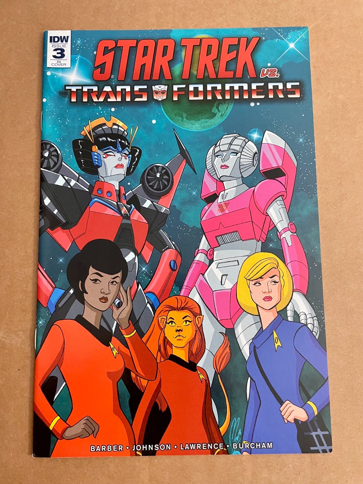 Star Trek vs Transformers #3 Megan Levens 1:10 variante IDW 2018 rivenditore Arcee