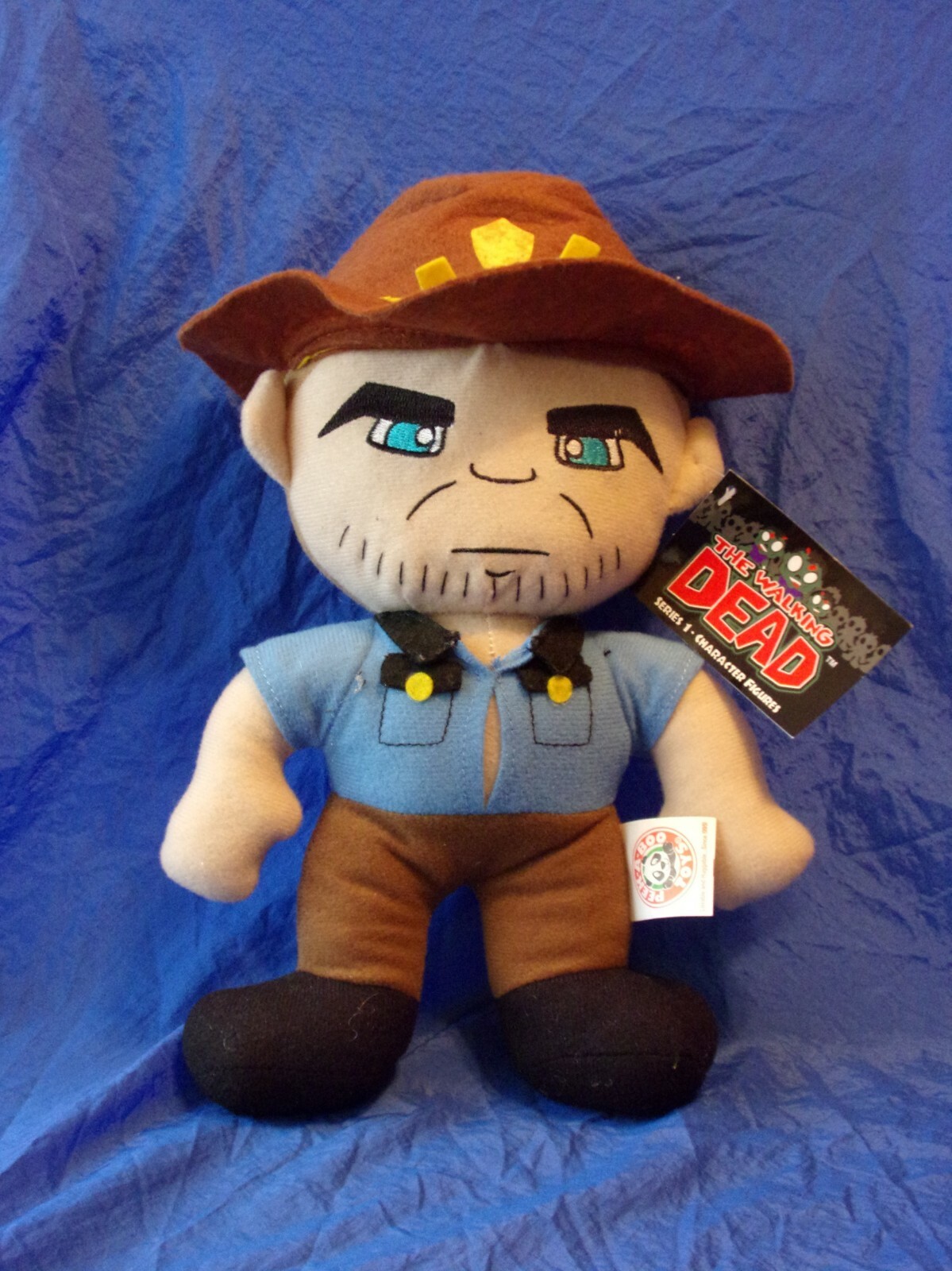 Peluche imbottito The Walking Dead sceriffo Rick Grimes 11" Peek A Boo SPEDIZIONE GRATUITA