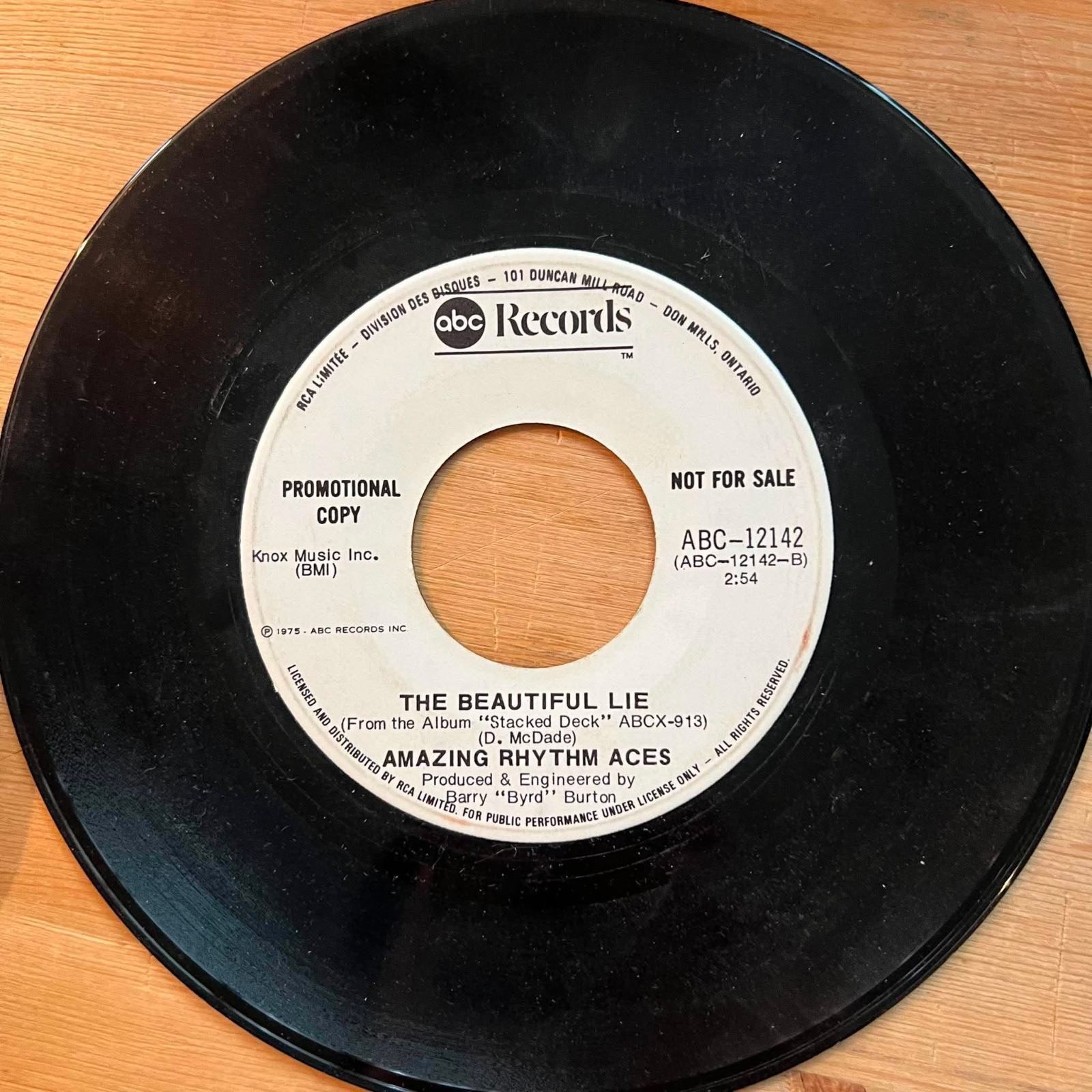 Amazing Rhythm Aces - The Beautiful Lie/Amazing Grace 45rpm VG+ R11