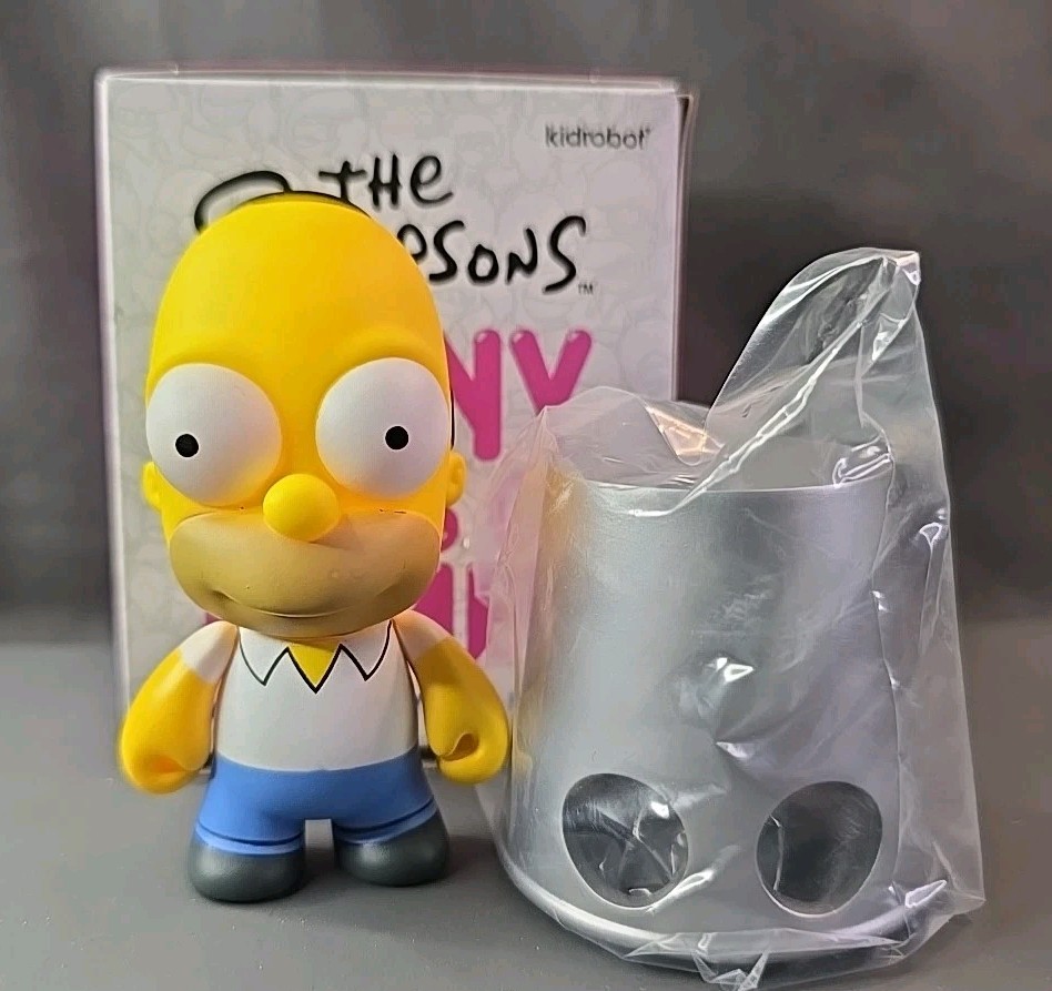 Kidrobot Simpsons Many Faces of Homer BUCKET HEAD HOMER Figura in vinile NUOVO