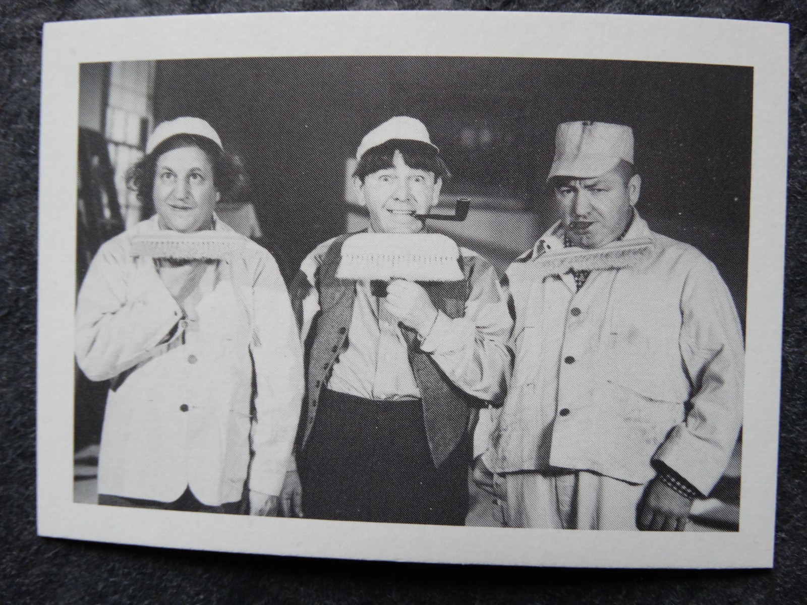 1985 FTCC The Three Stooges Trivia Backs #11 Moe Larry Curly Trading Card