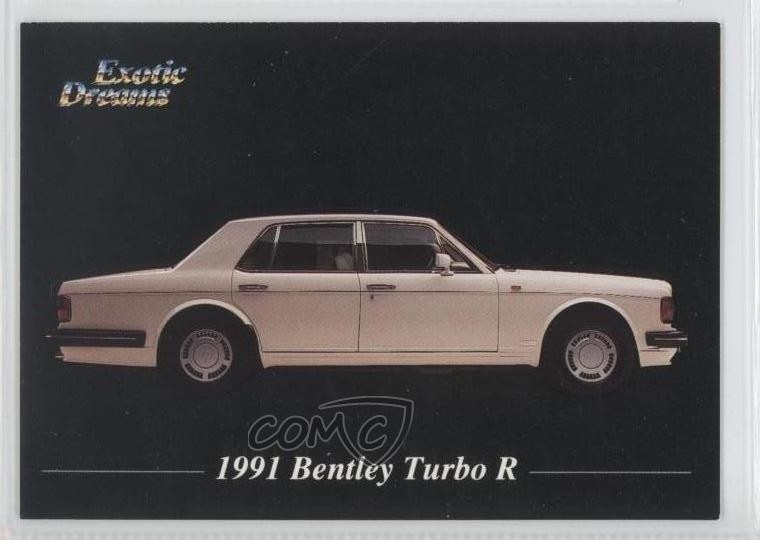 1992 All Sports Exotic Dreams 1991 Bentley Turbo R #51 0b6