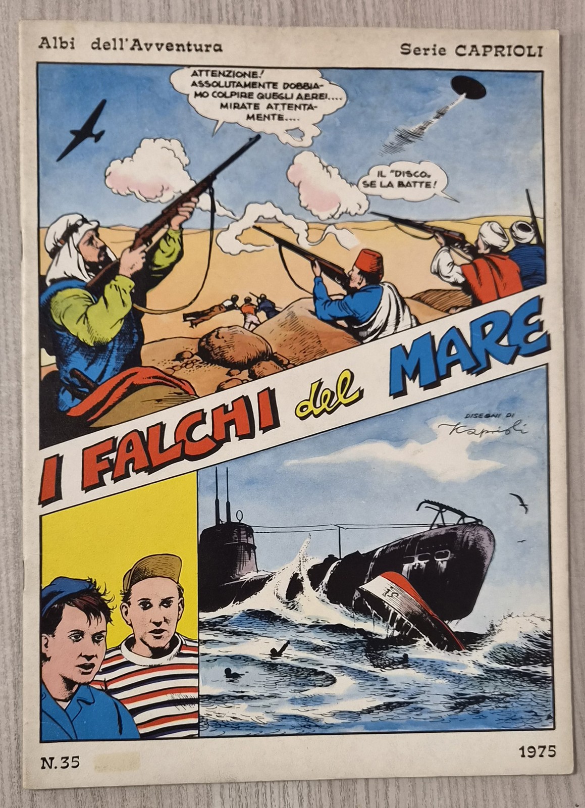 Albi Avventura 35 I Falchi del Mare Franco Caprioli Ed. Conti 1975