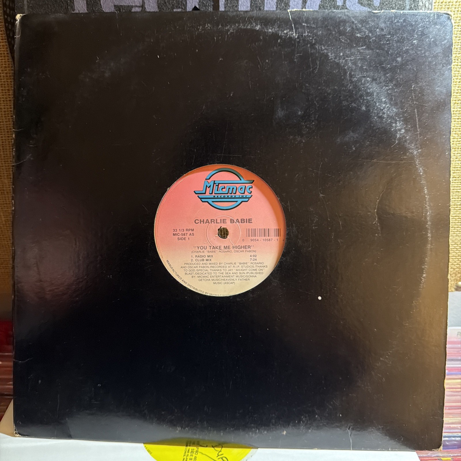CHARLIE BABIE- YOU TAKE ME HIGHER  12" VINYL '93 MICMAC MIC-587 FREESTYLE SEALED