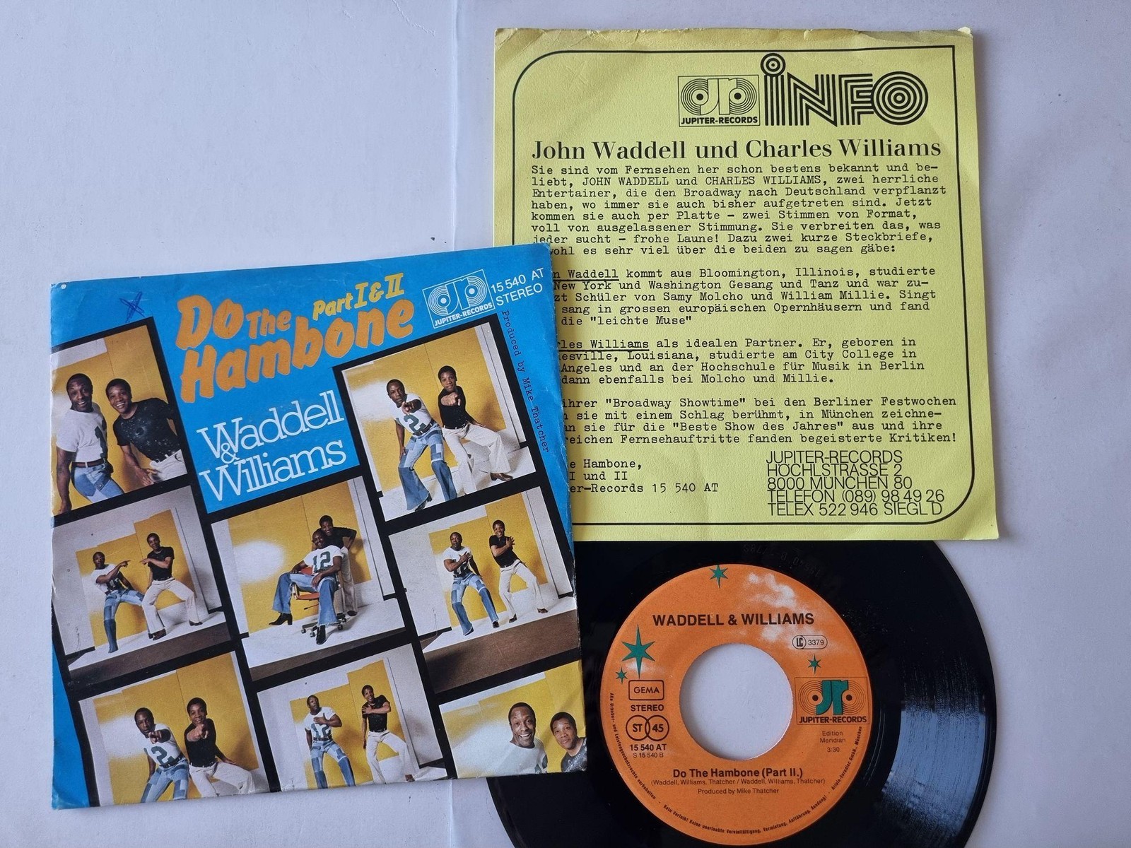 Waddell & Williams - Do The Hambone (Part I & II) 7'' Vinyl Germany PROMO FACTS
