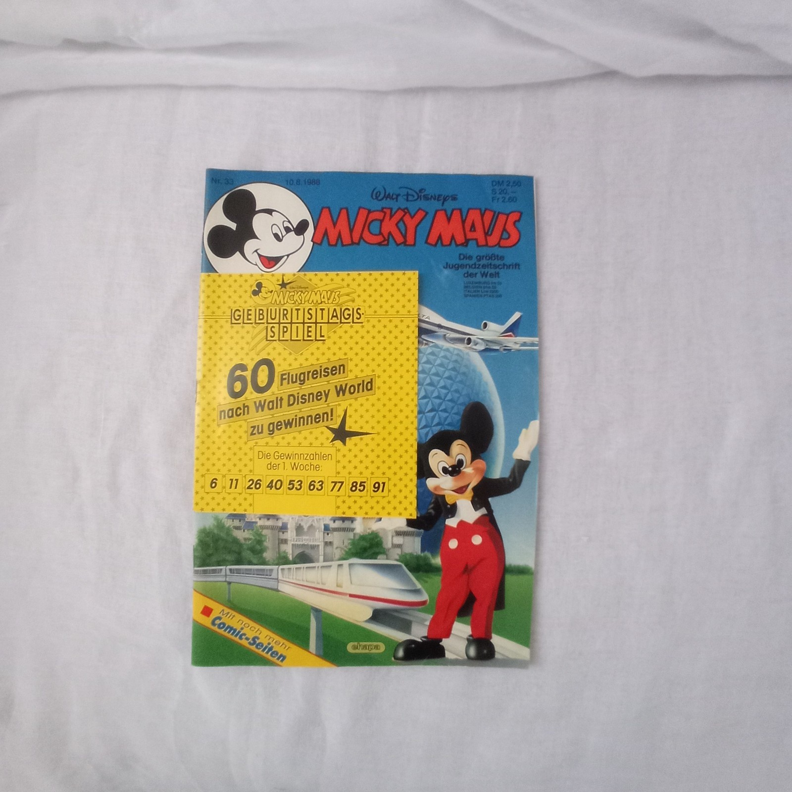 Libretto Topolino in condizioni originali del 10/8/1988 con supplemento