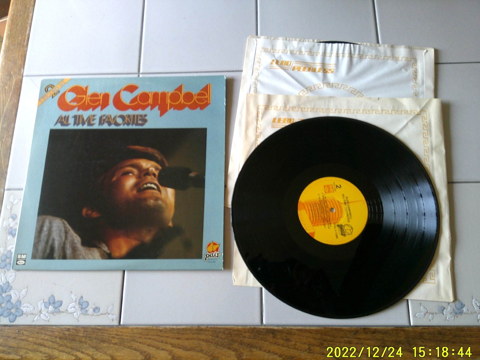 All-Time Favorites GLEN CAMPBELL 12" RARE 2 LPs 1984 Capitol Country Best of LP