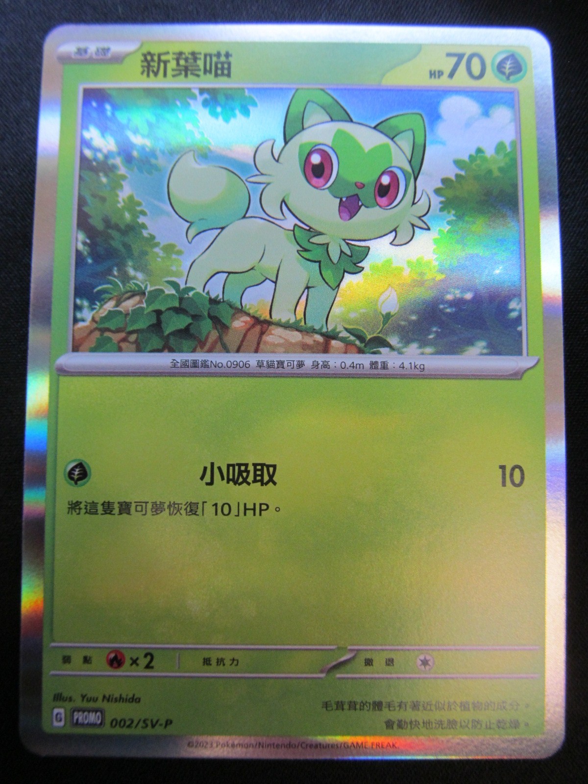 CHN, S&V, 002/SV-P PROMO, Sprigatito, Traditional Chinese Karte, MD462