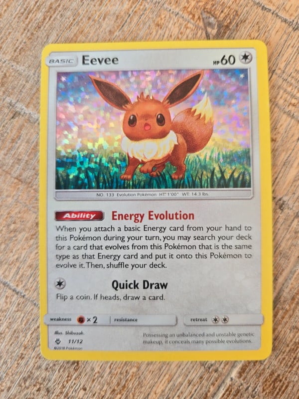 Pokemon kaart 11/12 eevee