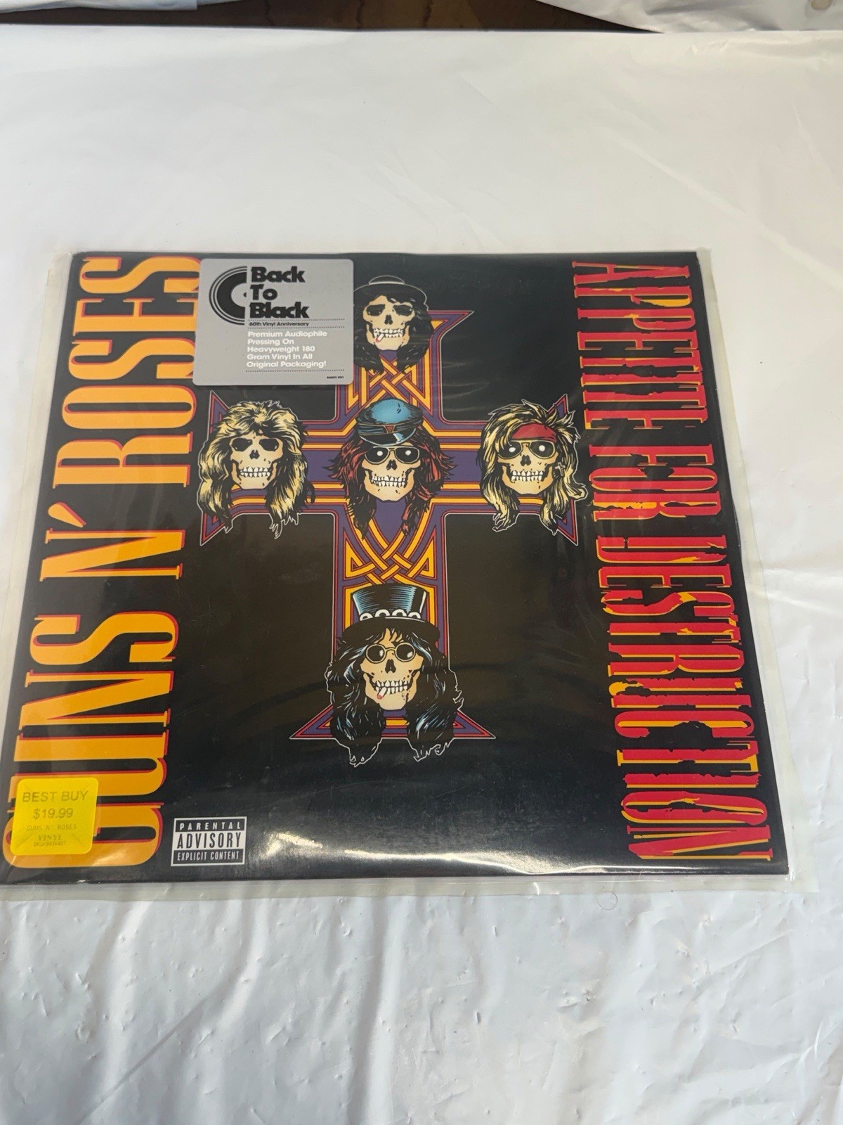 Guns N’ Roses Appetite for Destruction LP Vinyl 180g Back to Black GHS 24148