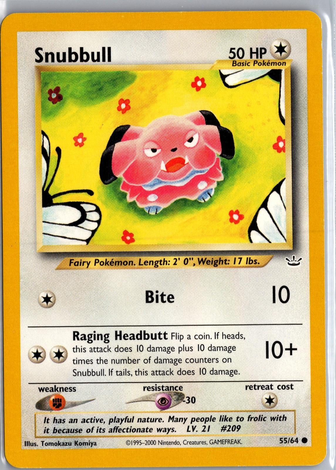 Snubbull 55/64 Comune Neo Revelation Pokemon Illimitato Giocato Moderatamente