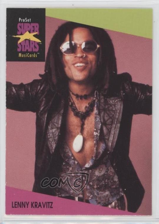 1991-92 Pro Set Super Stars MusiCards Lenny Kravitz #61 0jk3