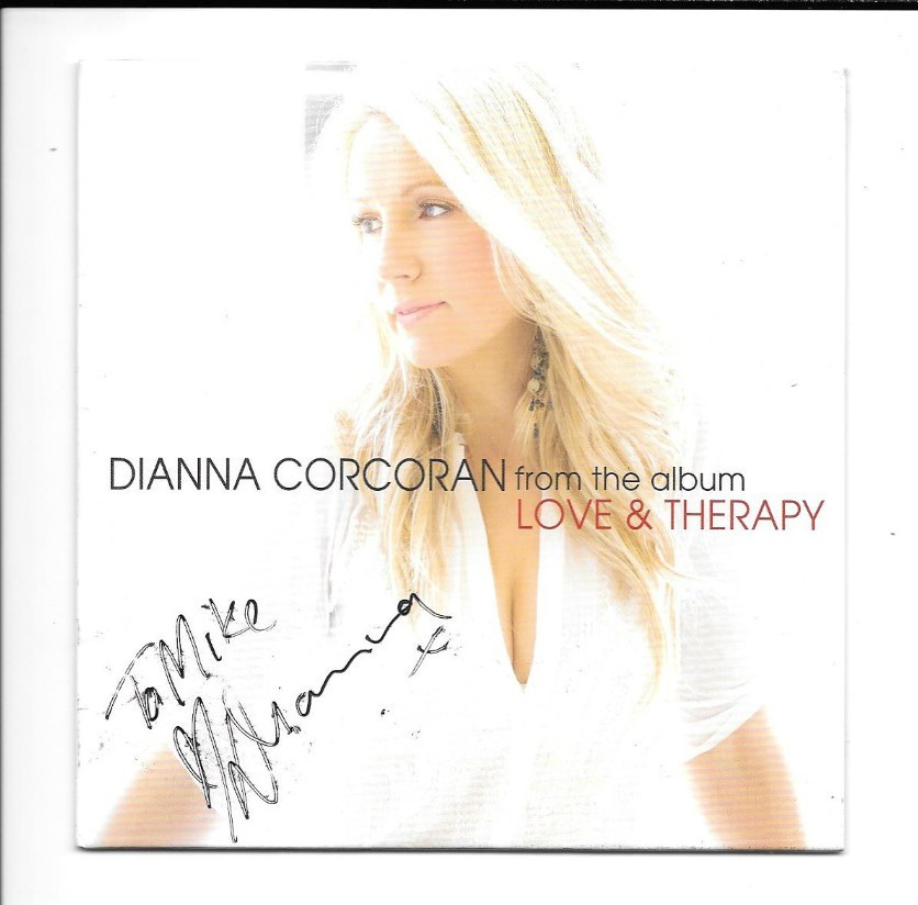 DIANNA CORCORAN Country Music Autographed / Signed Cd Cover LOVE & THERAPY