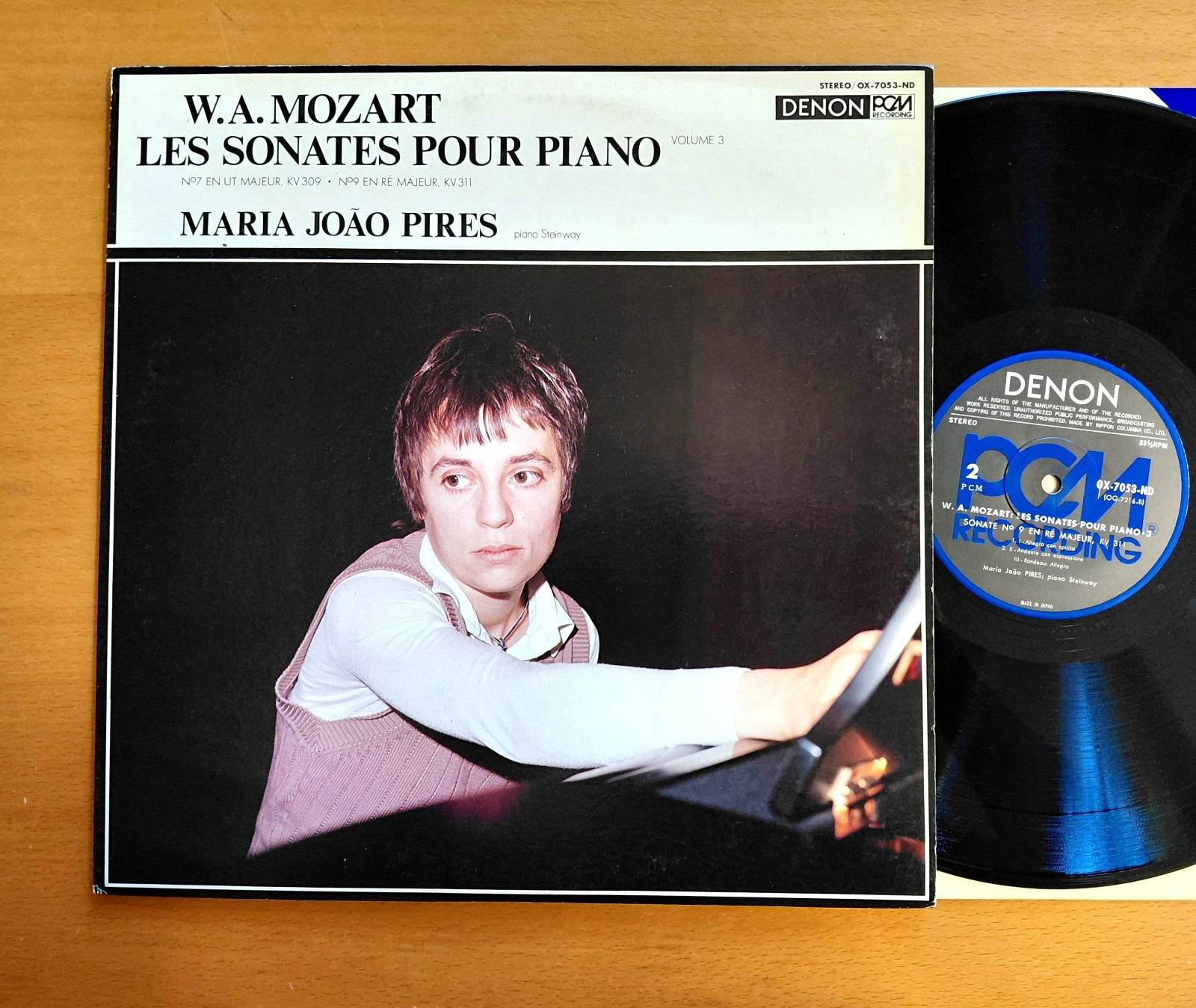 Mozart Piano Sonatas Vol. 3 Maria Joao Pires NM Denon Japan Vinyl OX-7053-ND