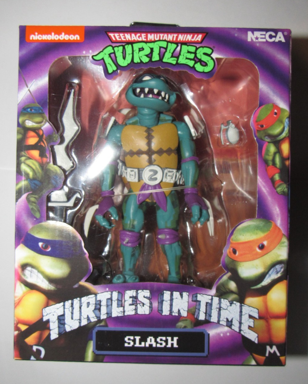 Action figure NECA TMNT Slash Turtles in Time NUOVO