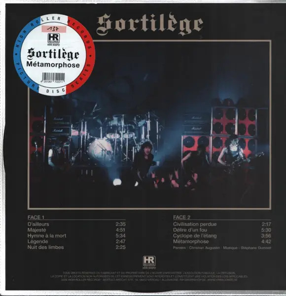 LP Sortilege Métamorphose LIMITED EDITION, PICTURE DISC NEW OVP High Roller