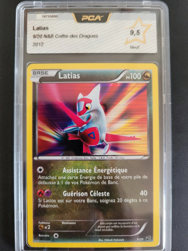 Latias 9/20 Coffre des dragons Noir et Blanc PCA 9,5