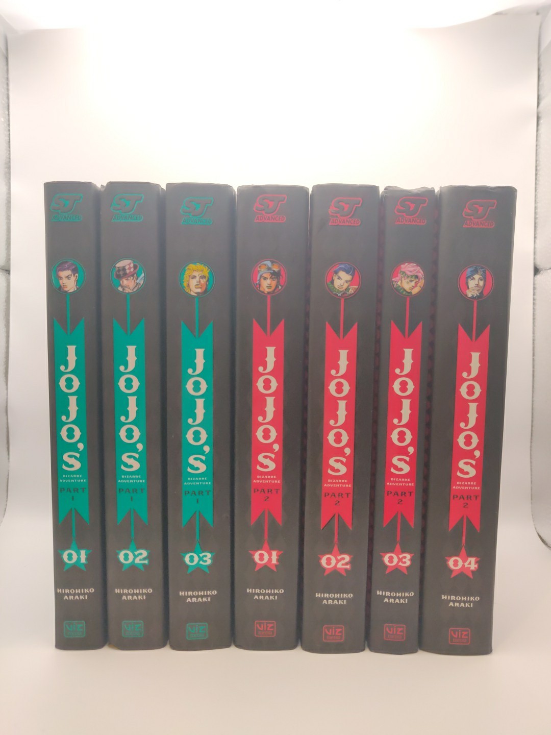 JoJo's Bizarre Adventure Parts 1 & 2 manga inglese copertina rigida 1 2 3 e 1 2 3 4