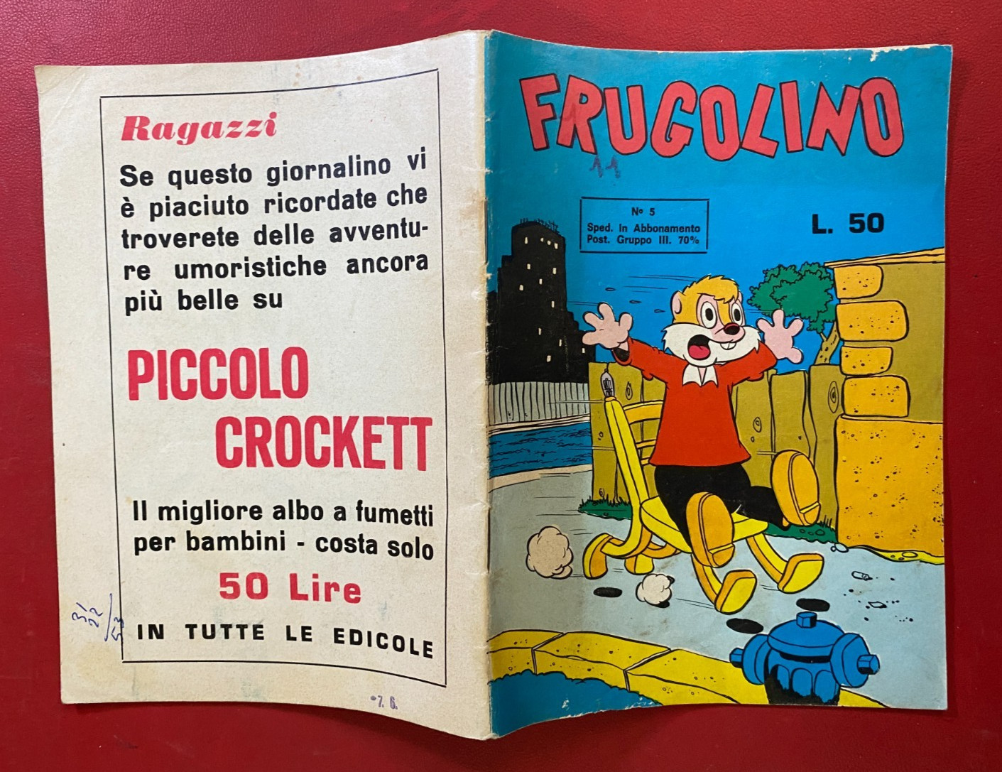 FRUGOLINO n. 5 Ed. Poligrafica Pontina (1973) Fumetto Lire 50