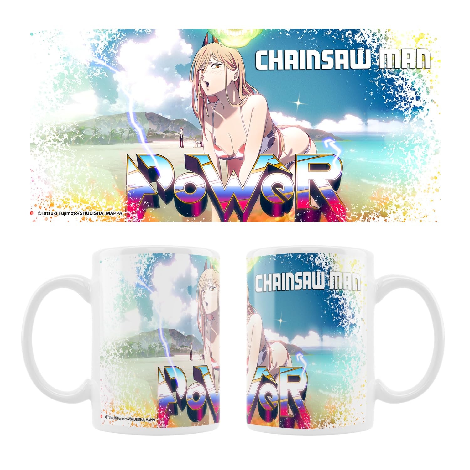 Chainsaw Man Power Tasse Excellente Qualité d'Image Jaune Céramique 448