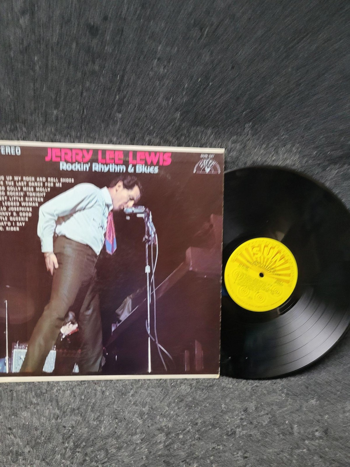 Vintage Jerry Lee Lewis Rockin' Rhythm & Blues 12" Vinyl LP Sun Rock Rockabilly