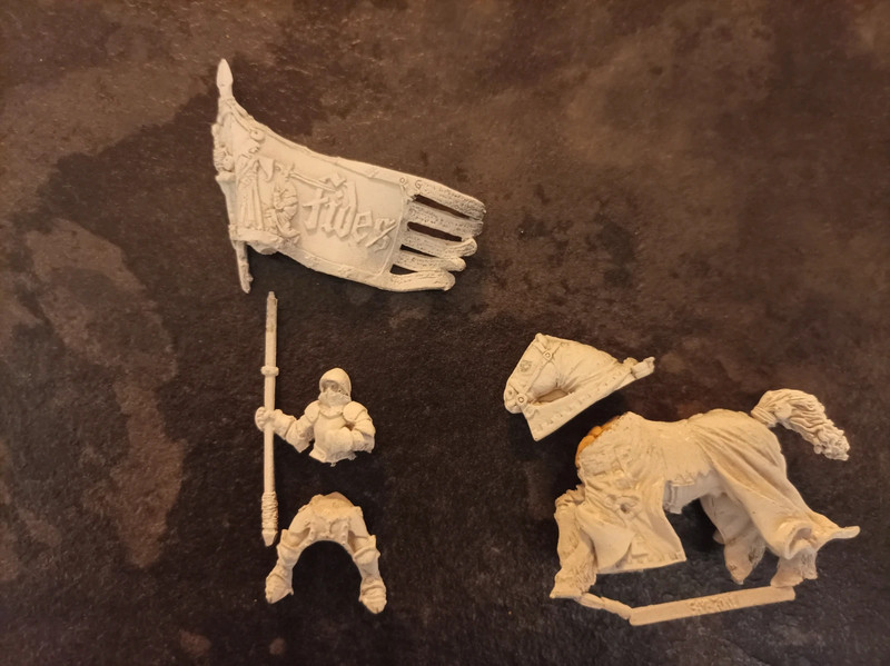 Bretonian battle standard bearer, the old world