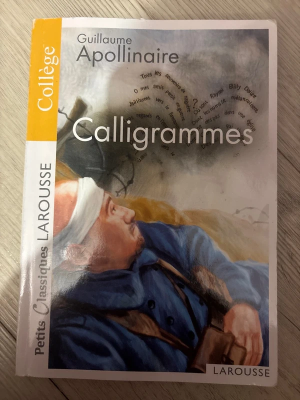 livre « calligrammes » Guillaume Apollinaire