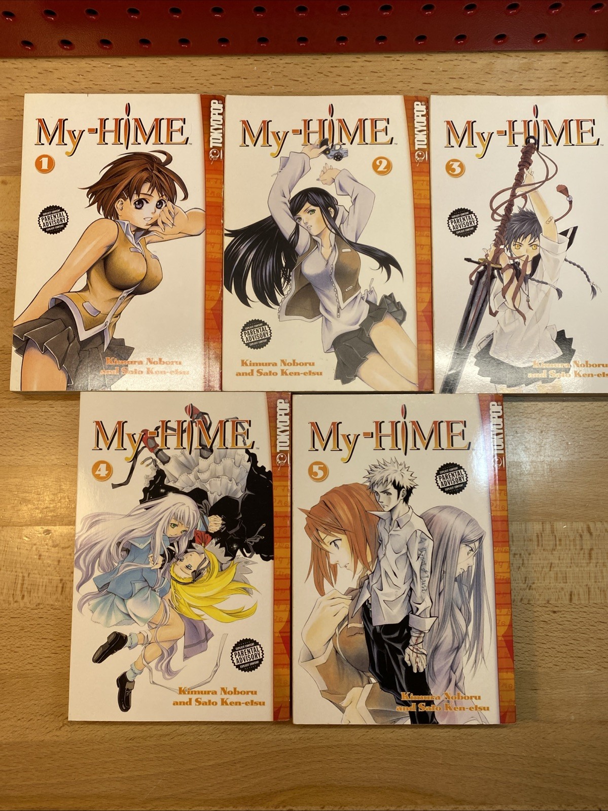 My-HiME Manga Vol. Collezione 1-5 TokyoPop serie completa usata in ottime condizioni SPEDIZIONE GRATUITA