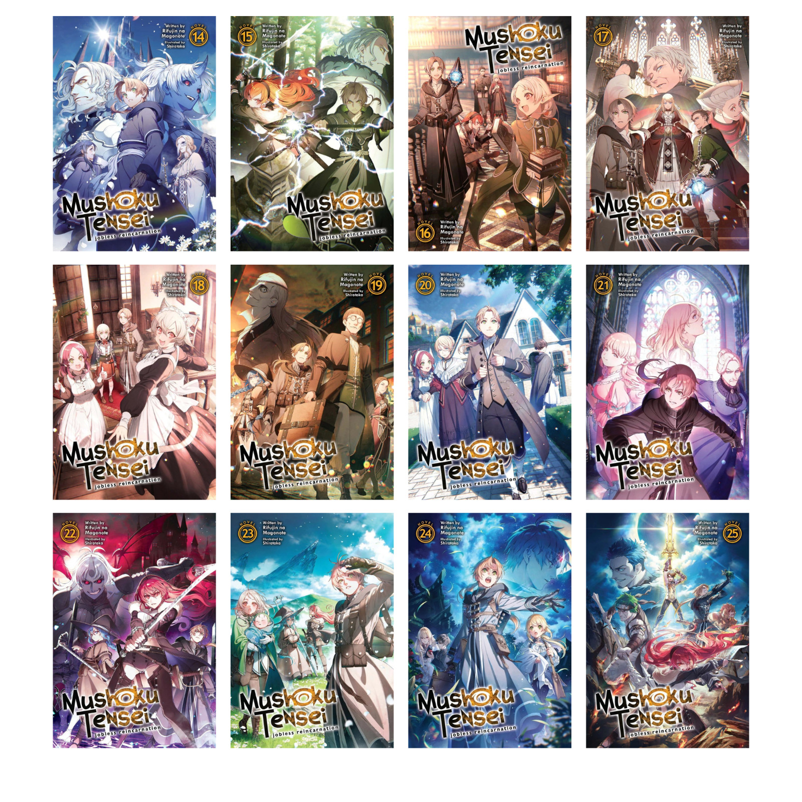 Mushoku Tensei Reincarnazione Senza Lavoro Light Novel Vol. Set inglese 14-26