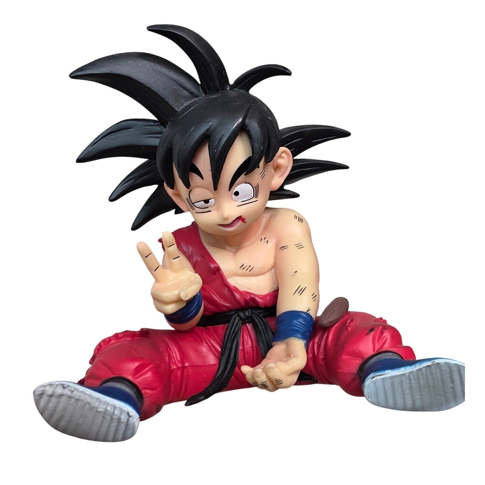 Dragon Ball Z Kid Goku Seduto Segno di Pace PVC Action Figure Anime 4" W1