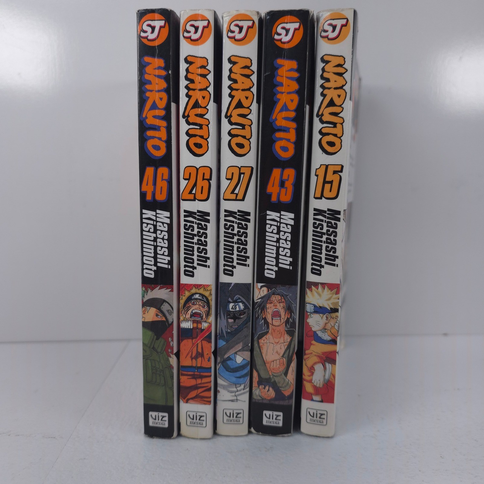 Naruto Manga Lotto Volumi 15 26 27 43 46 Masashi Kishimoto Shonen Jump Viz Media
