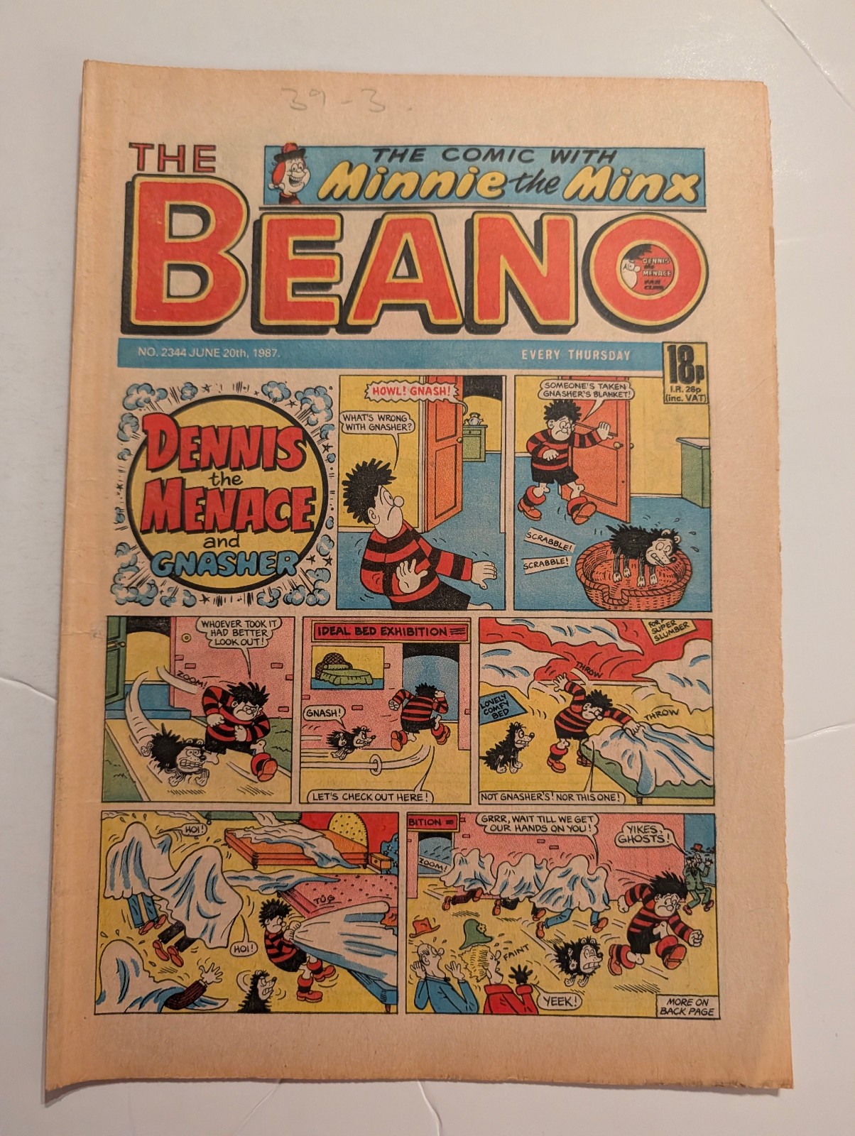 Beano Comic No 2344 June 20th 1987.