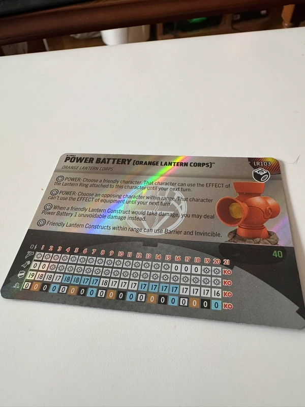 Heroclix Legacy Card Power Batery Orange