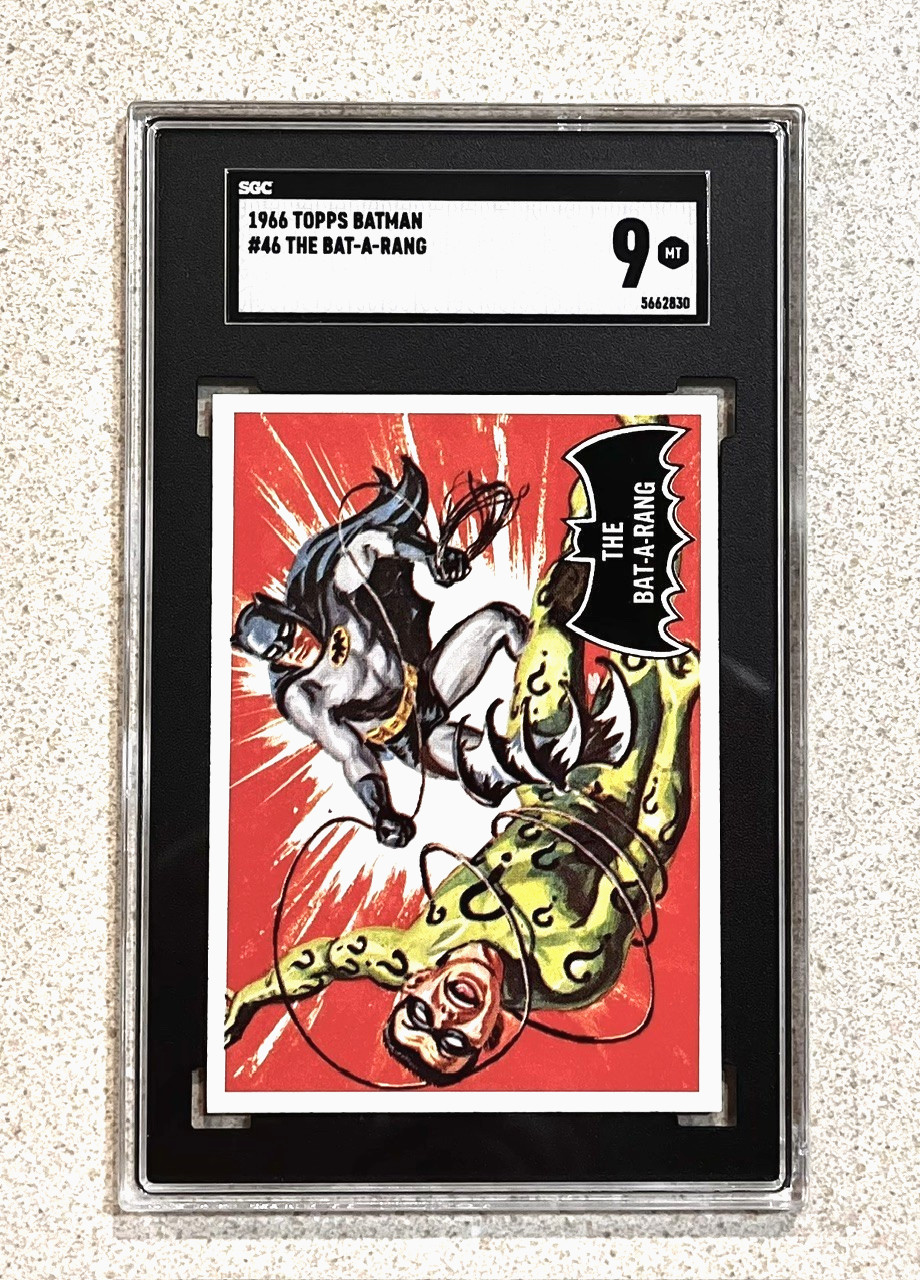 1966 Topps BATMAN card #46  " The Bat-a-Rang " - SGC 9