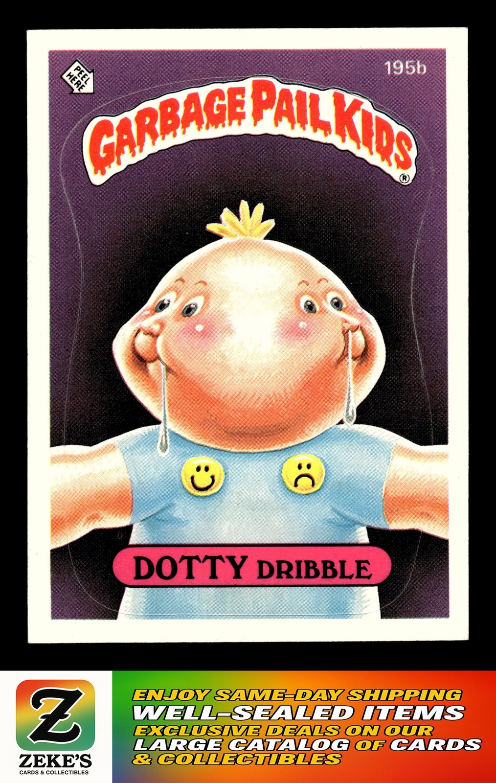 1986 Topps Garbage Pail Kids Series 5 #195b Dotty Dribble