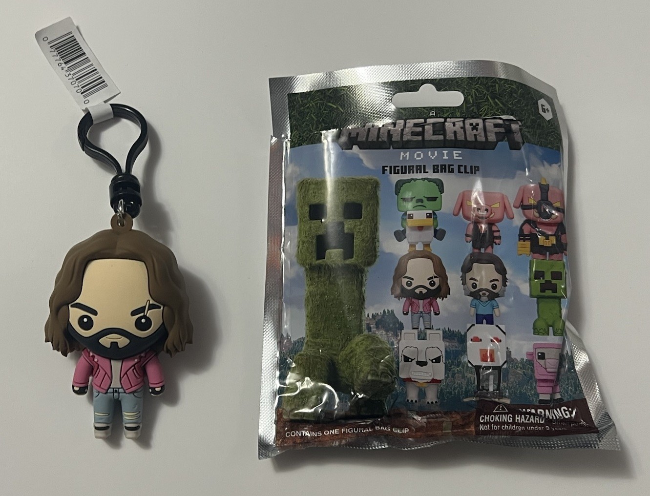 Nuovo 2025 Minecraft Movie Series 1 GARRETT personaggio zaino clip/portachiavi