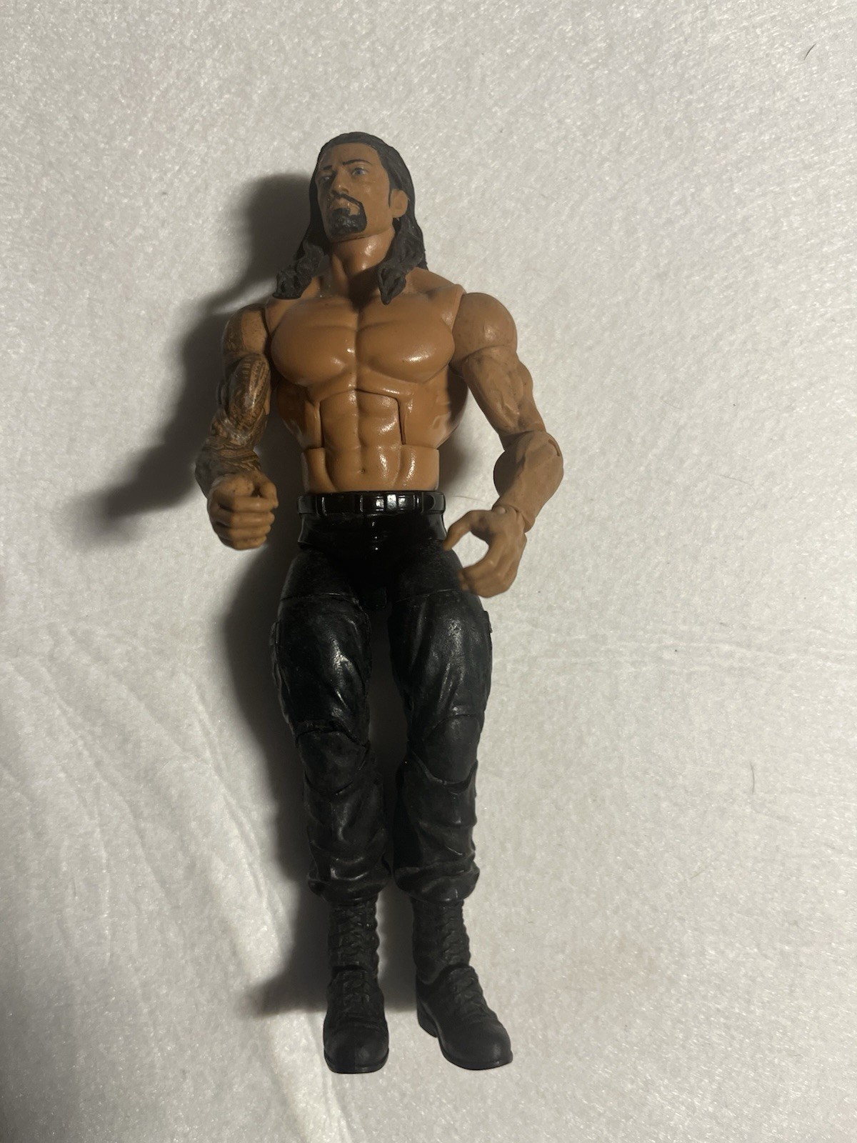 WWE Roman Reigns Mattel Action Figure Black Pants Tribal Tattoo 7” Loose