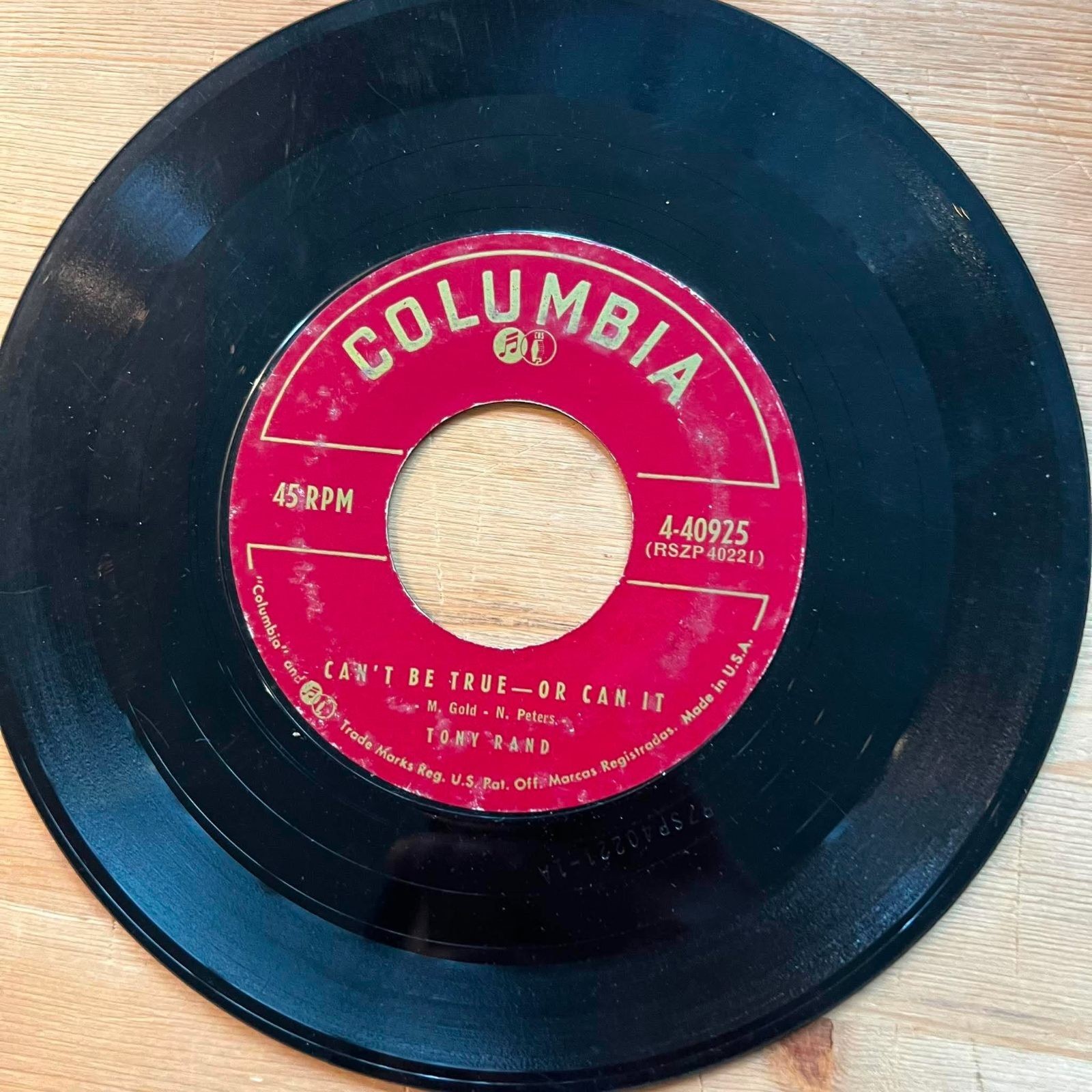 Tony Rand - Can't be Trye-or can It/Seven come Eleven 45rpm VG+ R11