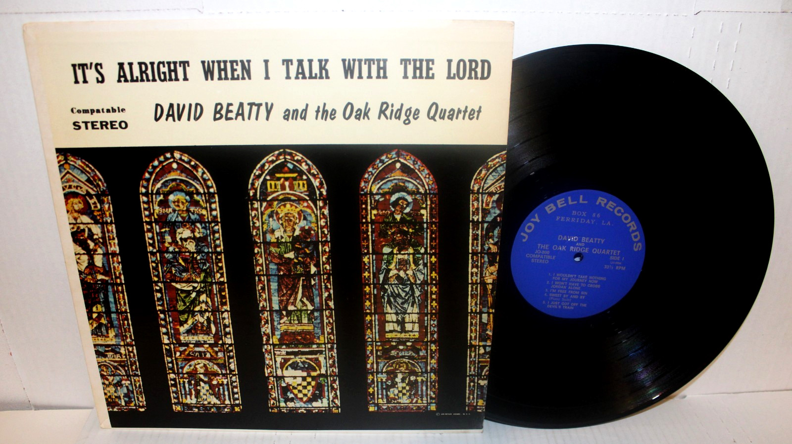 DAVID BEATTY AND THE OAK RIDGE QUARTET - USED GOSPEL VINYL LP