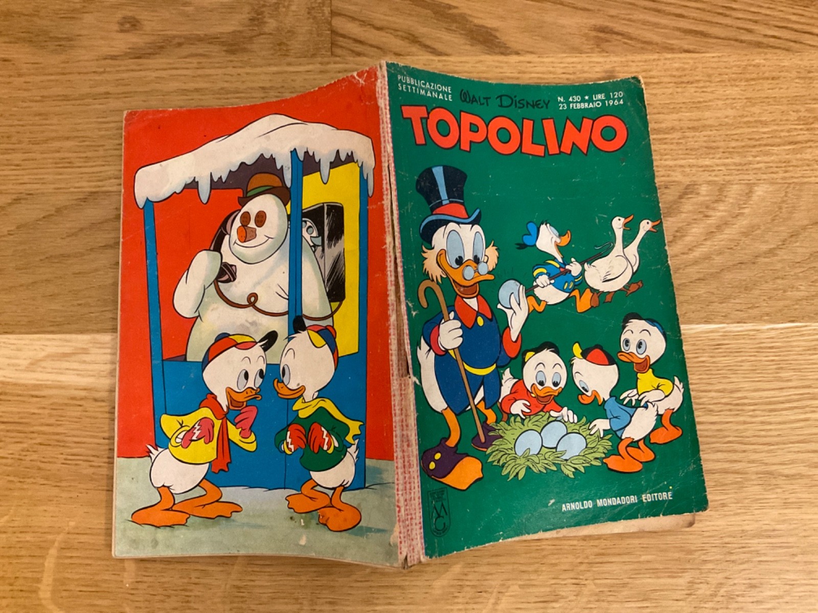 TOPOLINO LIBRETTO N.430 MONDADORI DISNEY 1964  SI BOLLINO,