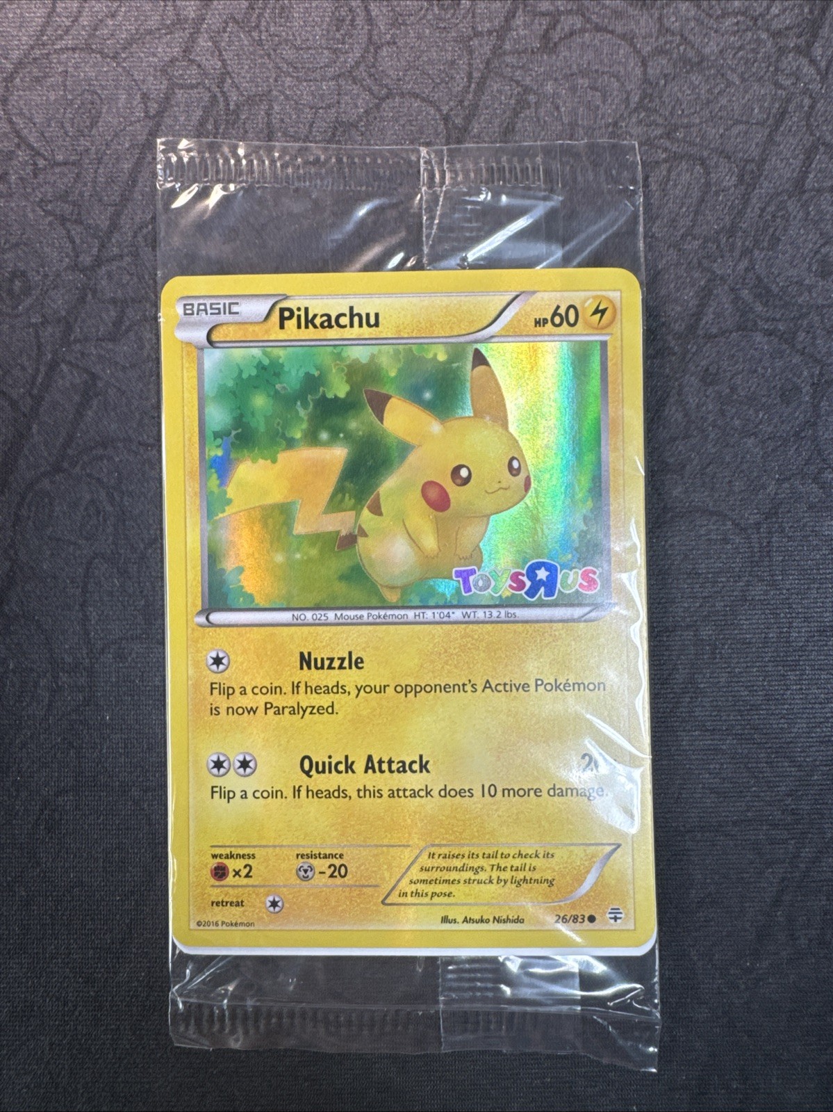 Sigillato Pikachu Toys R Us 026/08 Holo Promo Pokemon