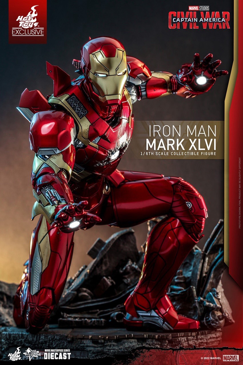 Hot Toys Iron Man Mark 46 XLVI MMS608 D42 Captain America Civil War 1/6 NEW