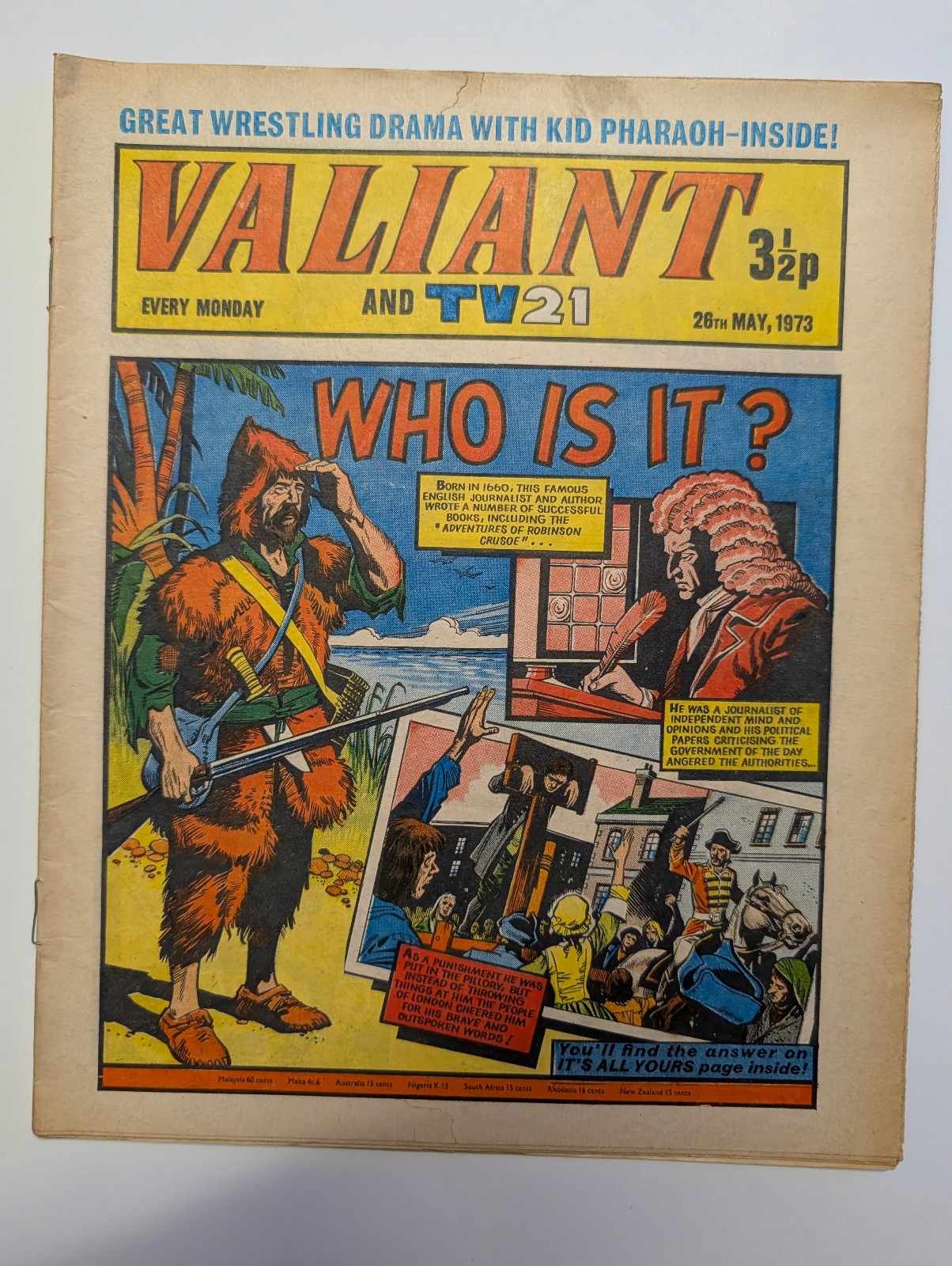 Valiant and TV21 Comic 26th May 1973, Fleetway Publications.