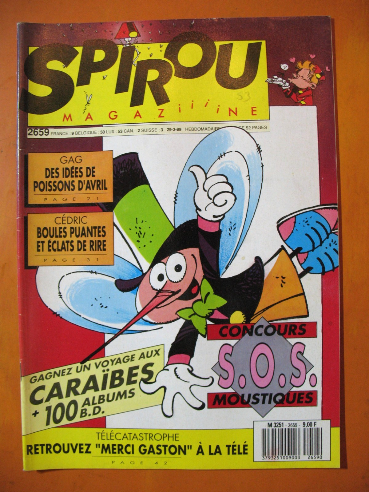 SPIROU Magazine N° 2659 du 29/03/1989- Cédric: Boules puantes et éclats de rire