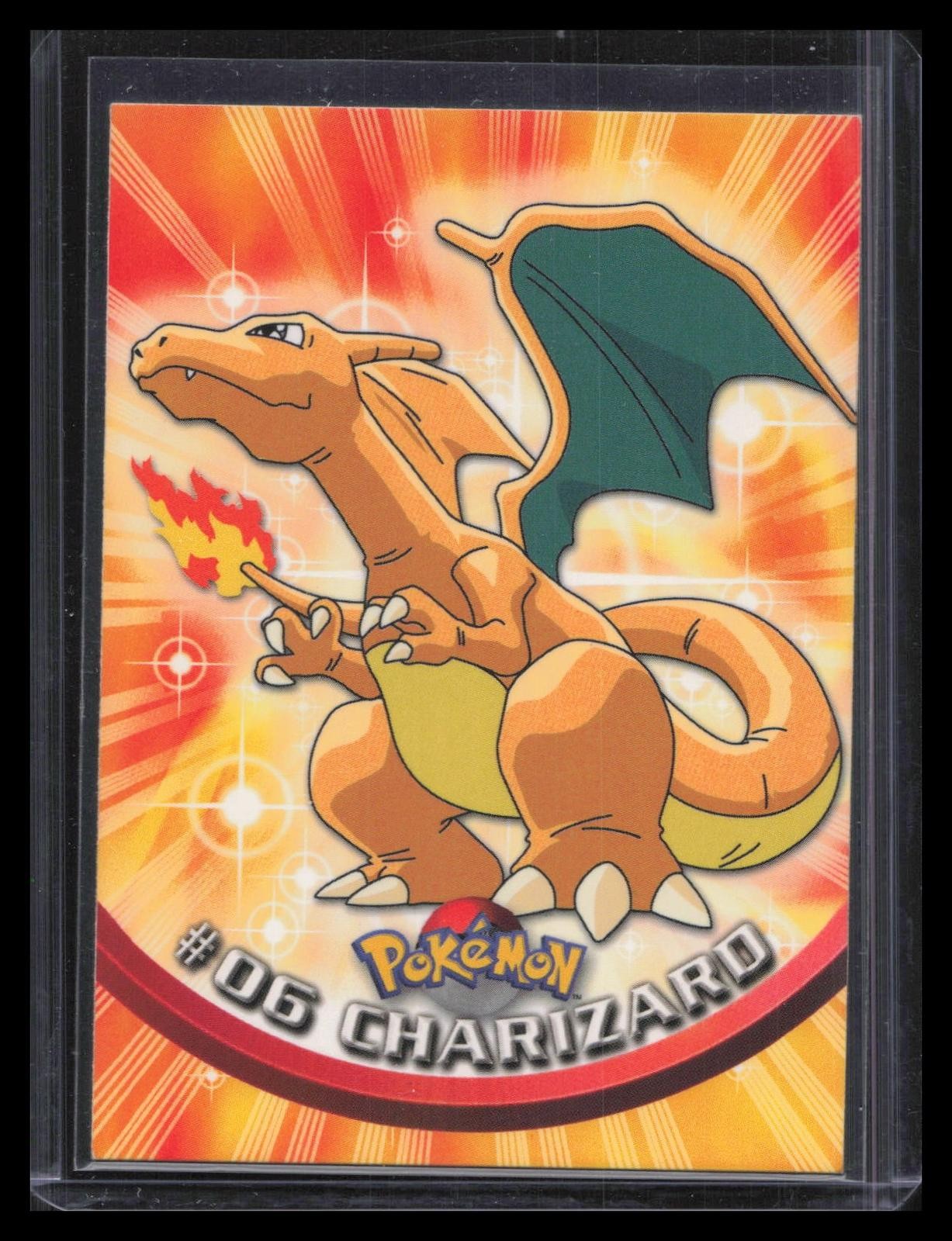 Charizard 1999 Topps Pokemon TV Animation Edition Series 1 #6 Black Topps Logo