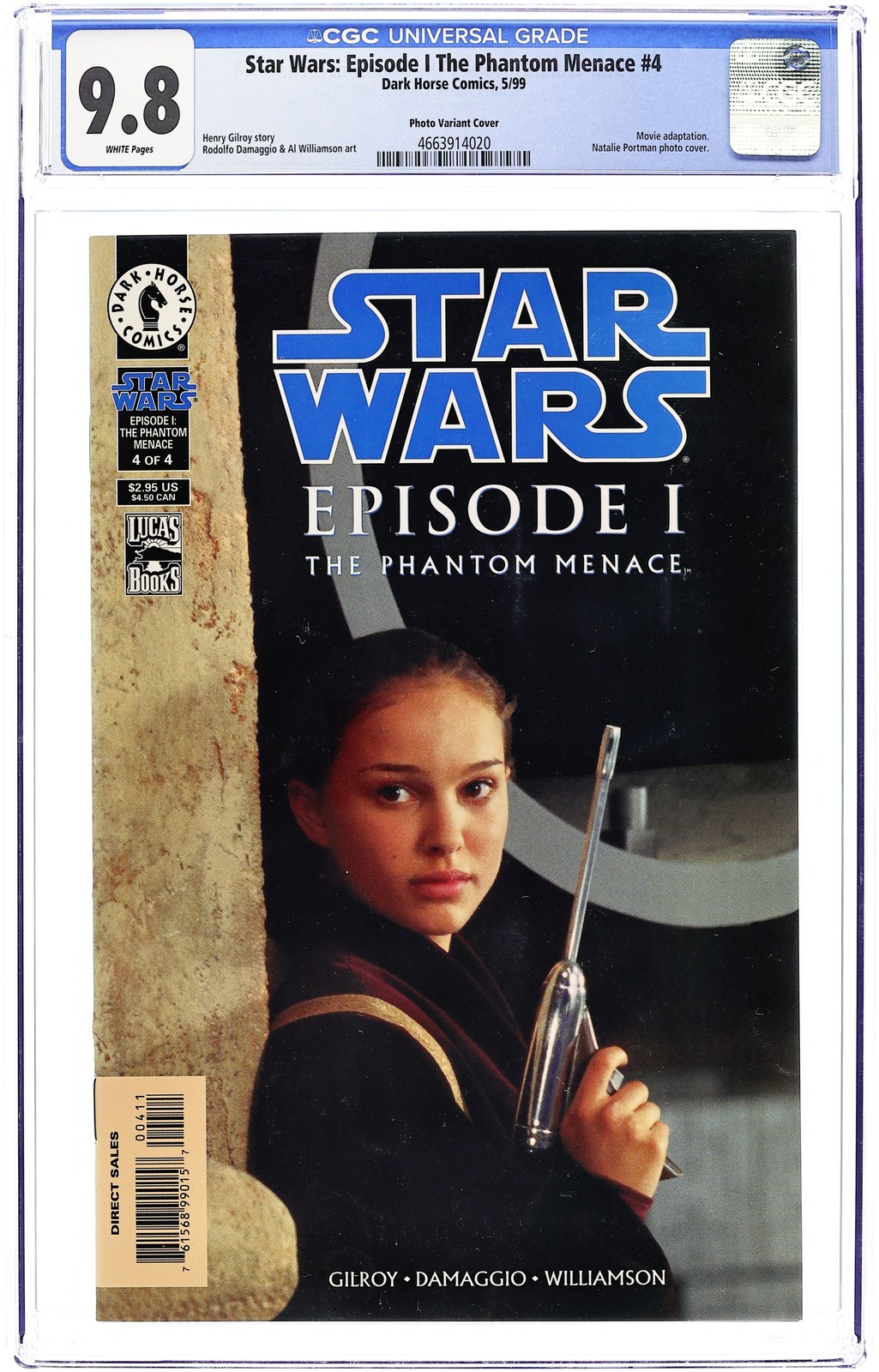 Star Wars Episodio 1 Minaccia Fantasma #4B foto variante CGC 9.8 1999 4663914020